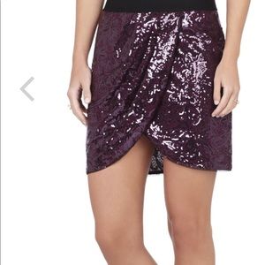 BCBG Maxazria Sequin Wrap Skirt